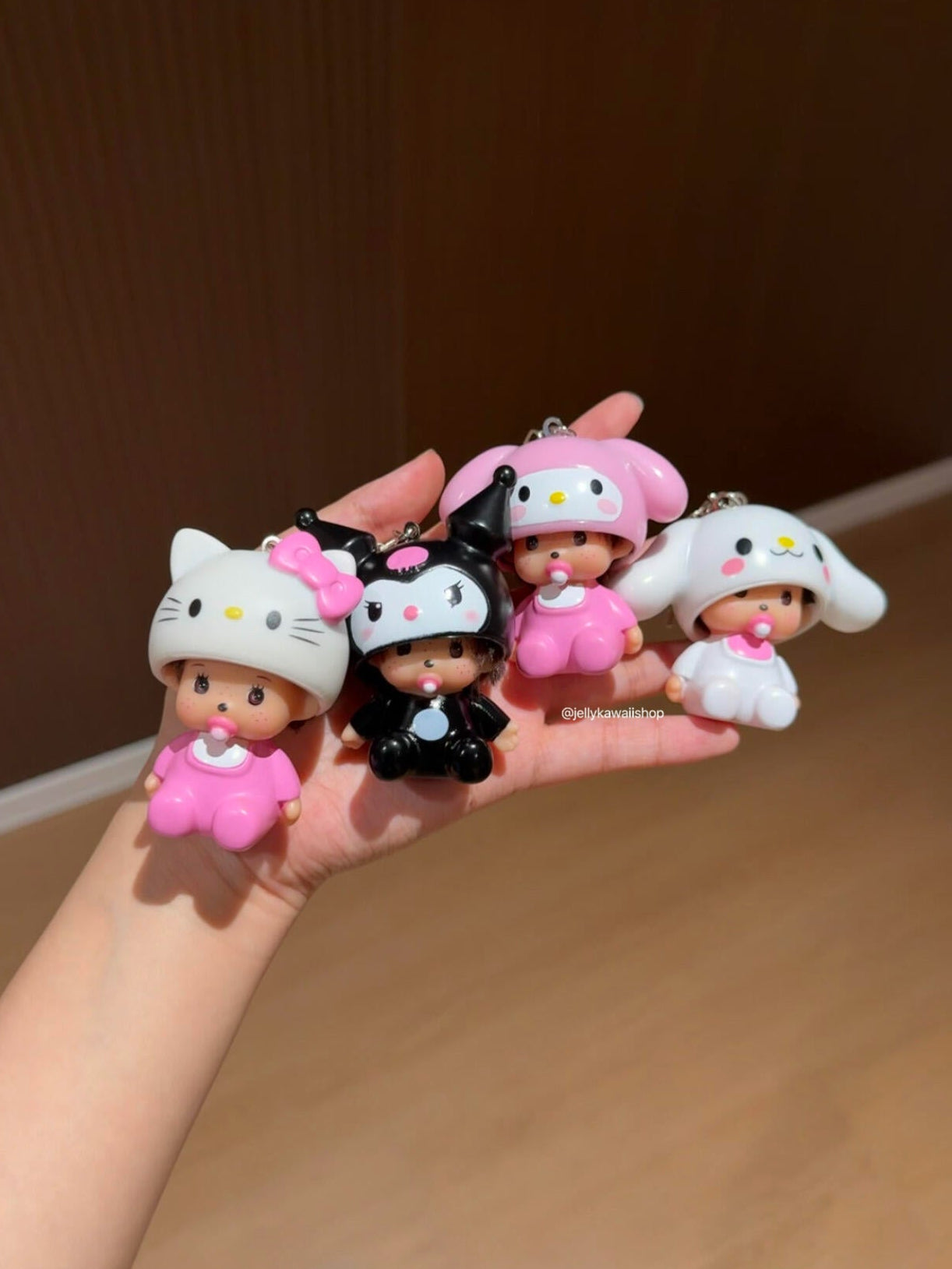 Monchhichi Sanrio Vinyl Figure Toy Keychain Bag Charms