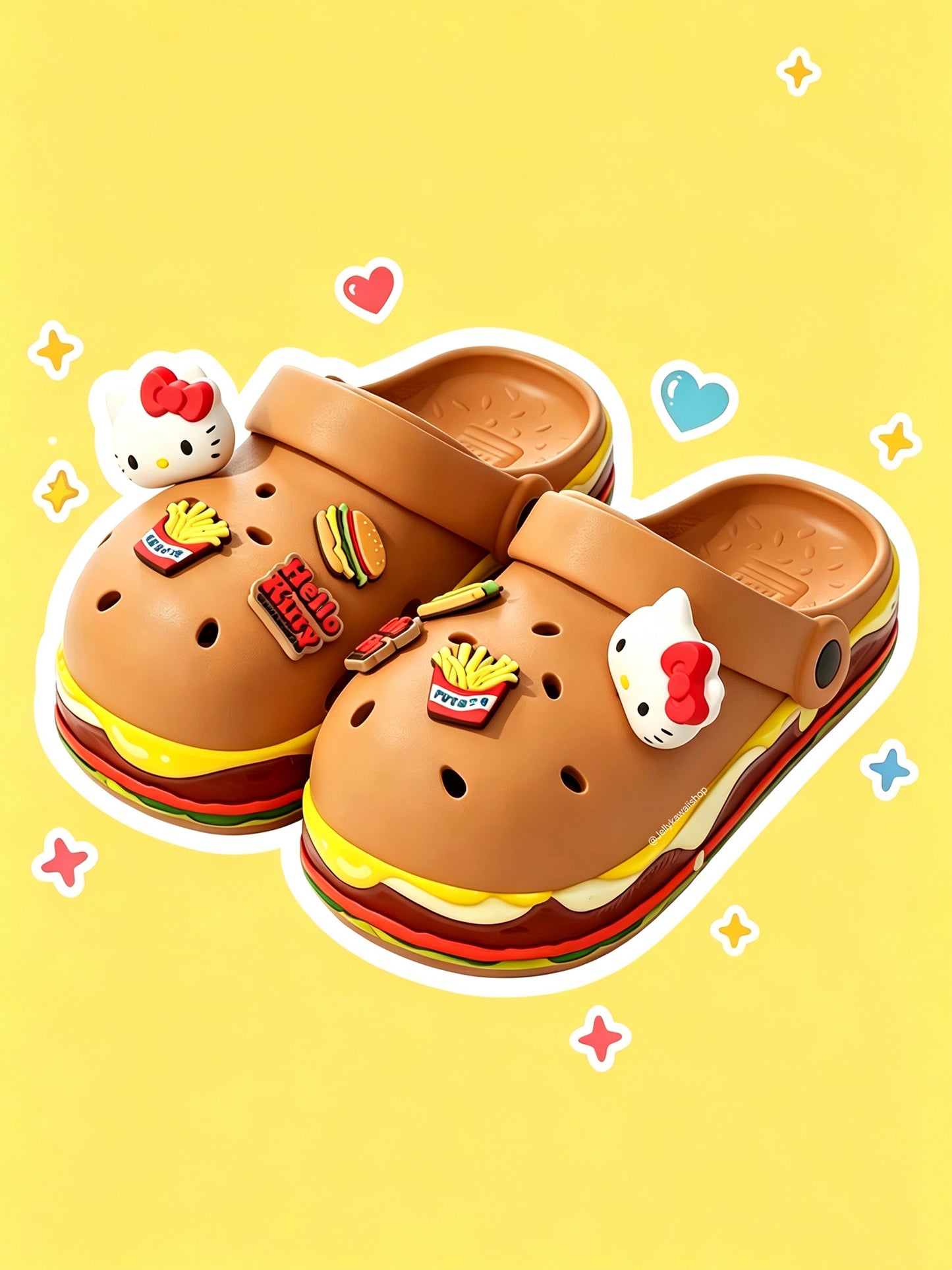 Hello Kitty Hamburger Clogs Shoes Sandals Slippers
