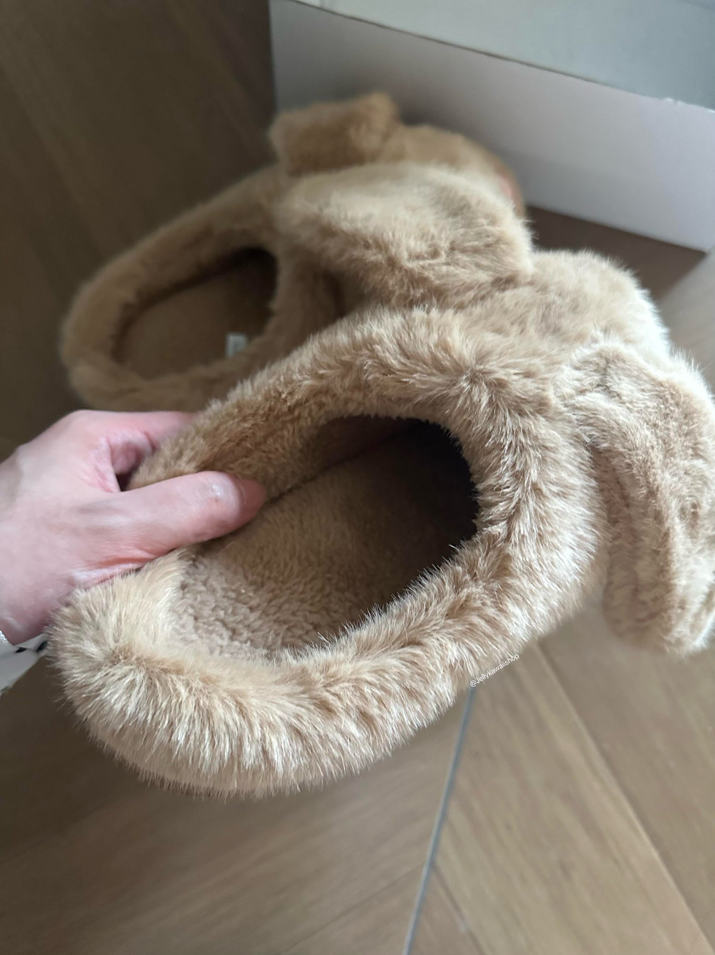 Girly Fuzzy Fluffy Comfy Plush Rabbit Slippers