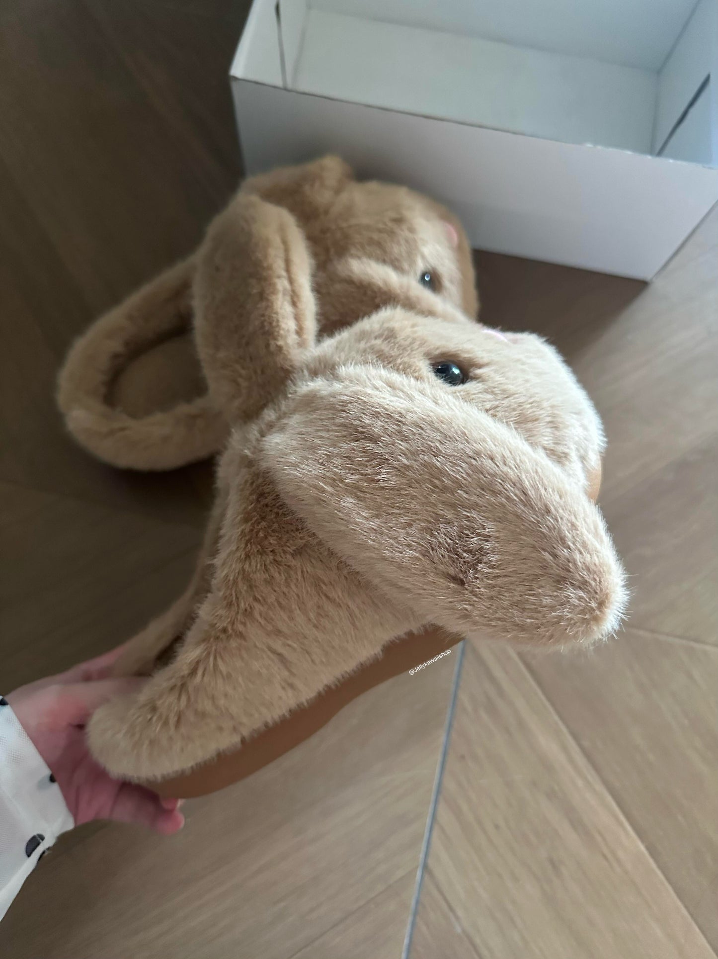 Girly Fuzzy Fluffy Comfy Plush Rabbit Slippers