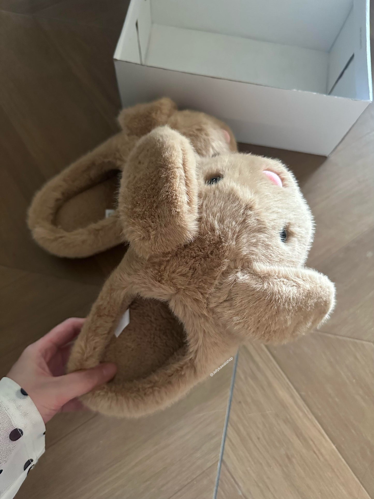 Girly Fuzzy Fluffy Comfy Plush Rabbit Slippers