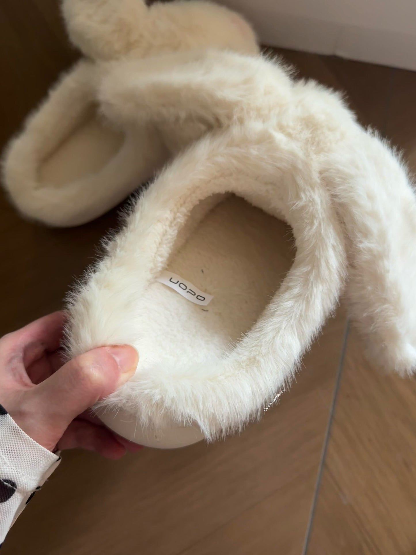 Girly Fuzzy Fluffy Comfy Plush Rabbit Slippers