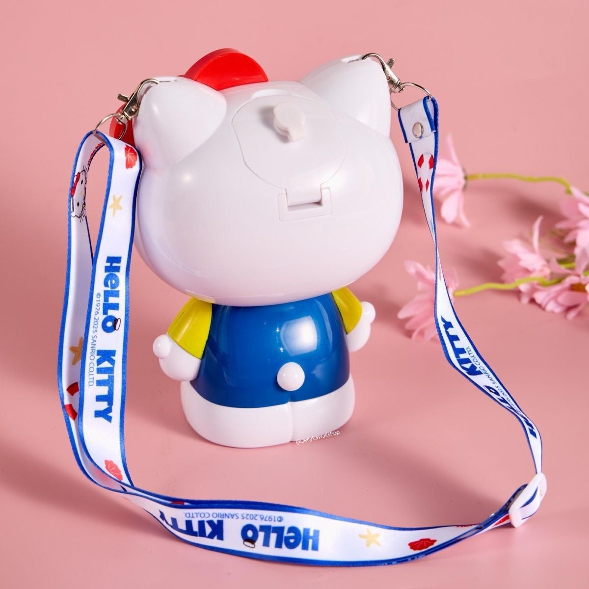 Hellokitty Designer Cup with Straw and Shoulder Strap