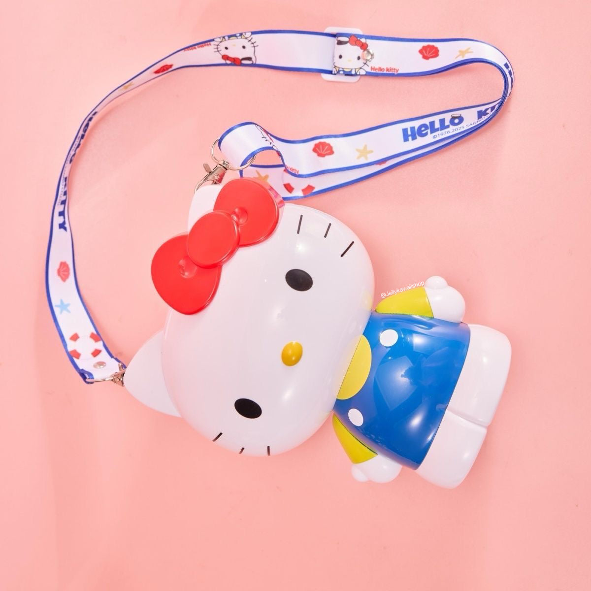 Hellokitty Designer Cup with Straw and Shoulder Strap