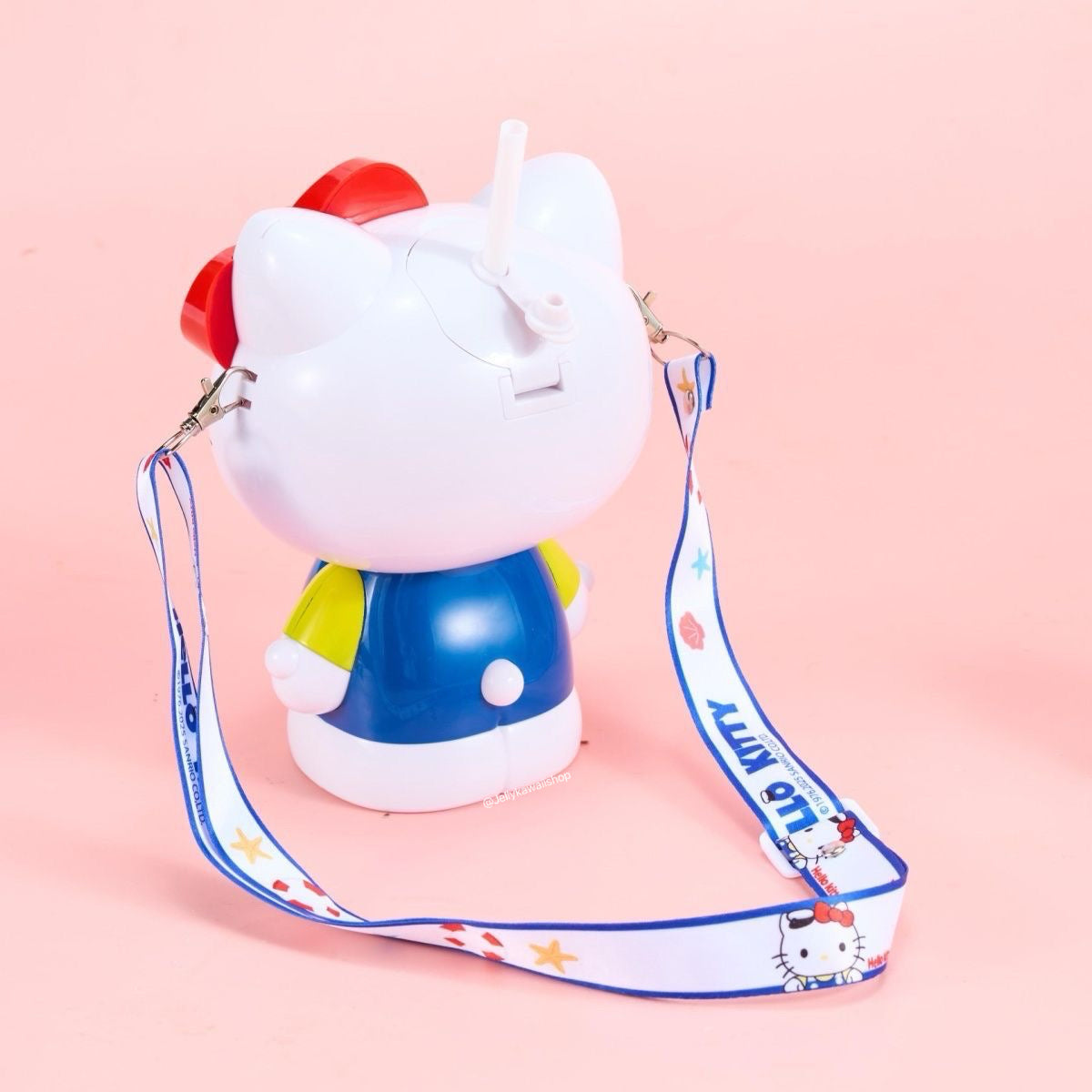 Hellokitty Designer Cup with Straw and Shoulder Strap