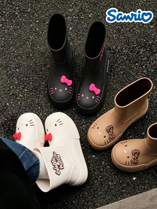 Hello Kitty Women's Short Rain Boot Outdoor Boots