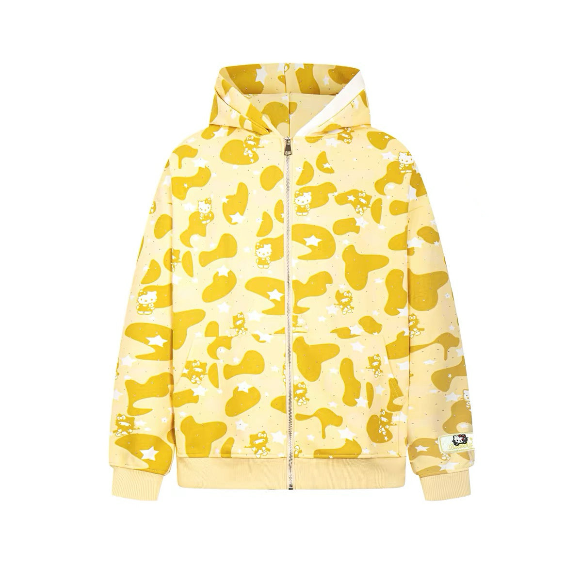 Hello Kitty Camouflage Double Layer Hoodie Sweatshirt Jacket
