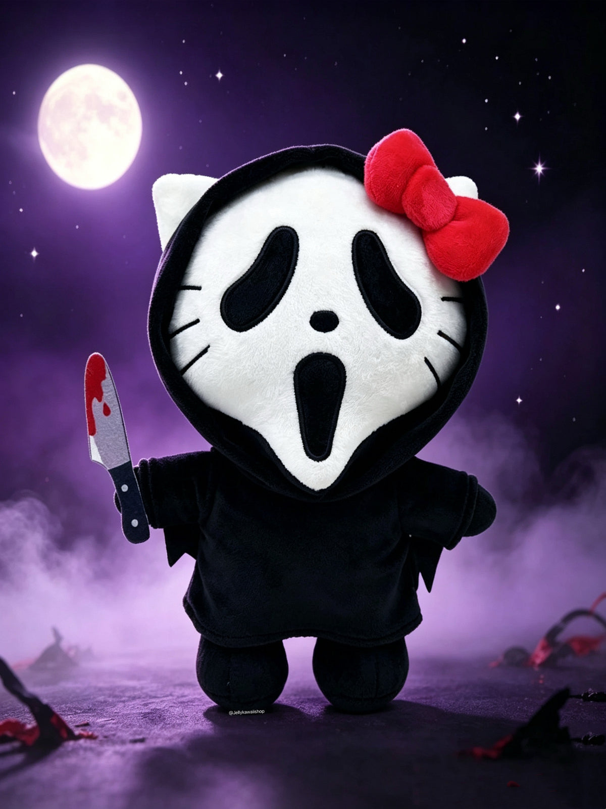 Hellokitty Halloween Scream Horror Plushie