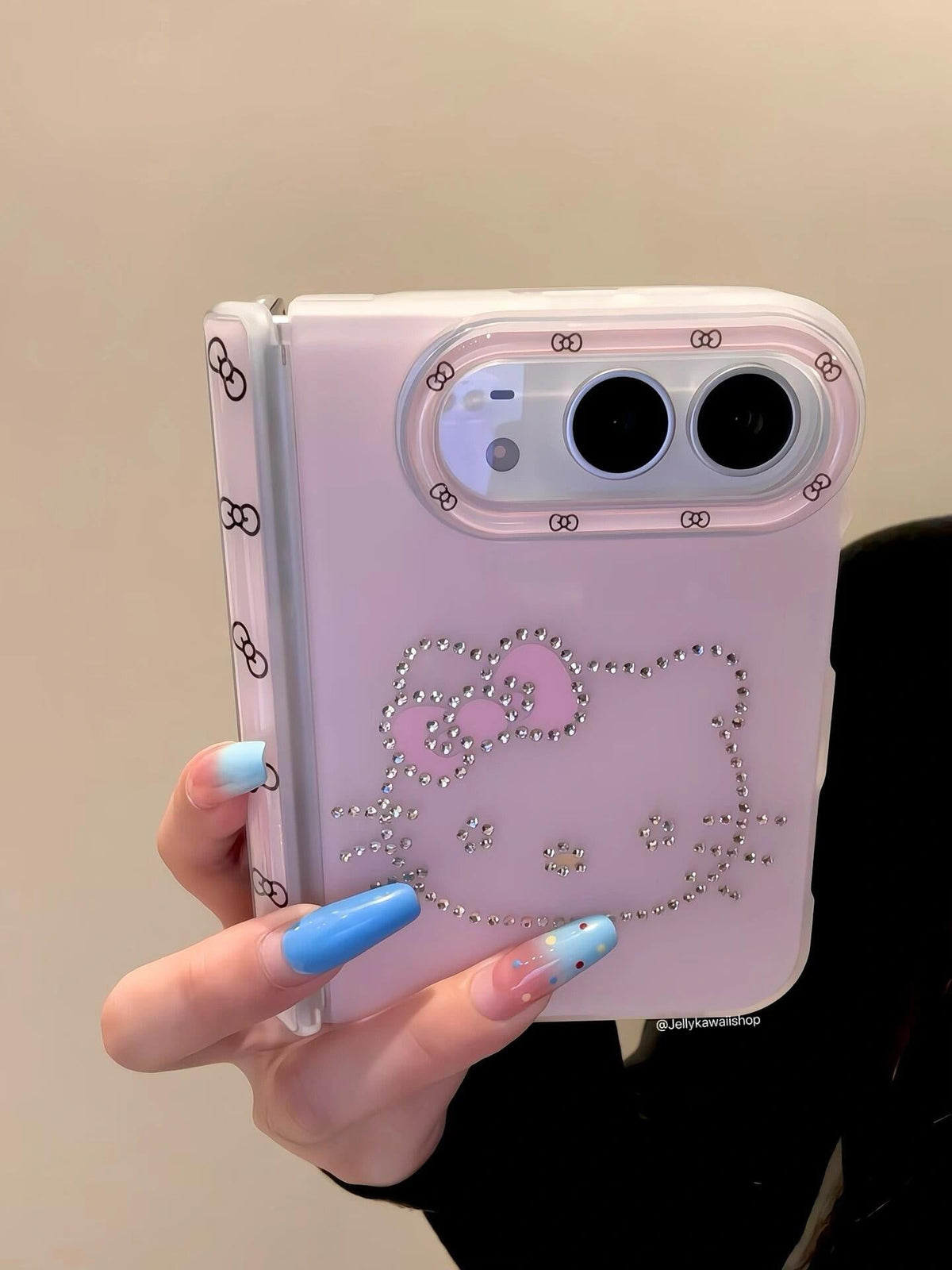 Rhinestone Hello Kitty Cute Kawaii iPhone Duo Case
