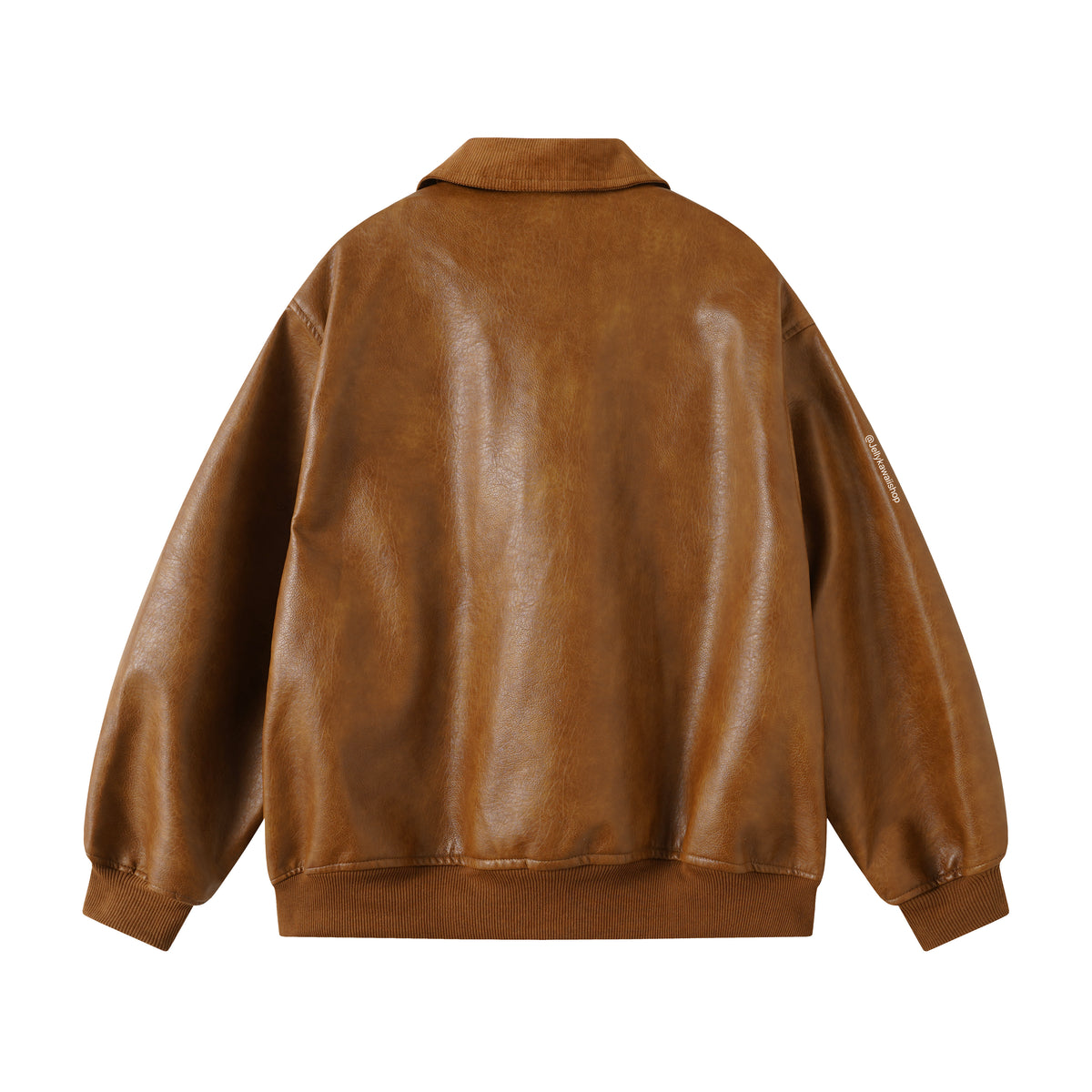 Hello Kitty Brown Leather Jacket Unisex Coats