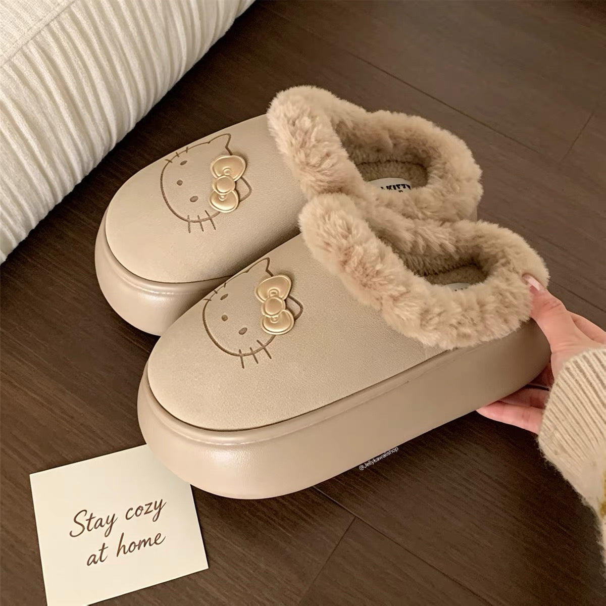 Hello Kitty Chunky Mules Fuzzy Slipper Snow Boots
