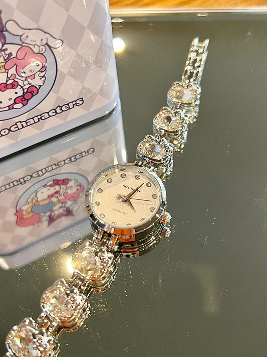 Hellokitty Clastyle Bracelet Watch Rhinestone Women Watch Gift for Her (25mm)