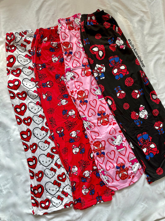 Hellokitty Spiderman Pajama Pants Sleepwear