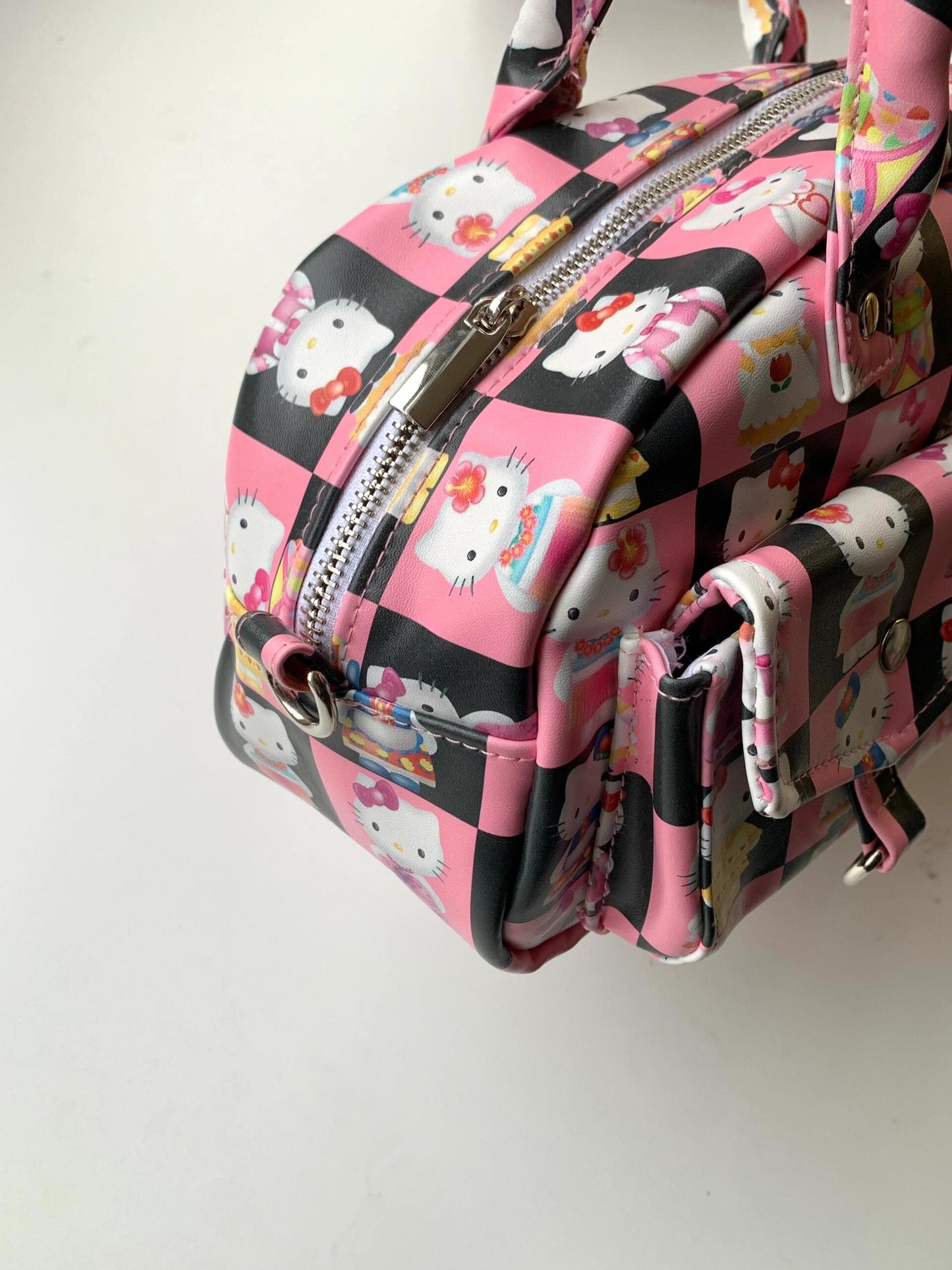 Hellokitty Clutch Tote Two Pockets Handbags Zipper Closure Crossbody Bags Shoulder Purse Handbag for Women