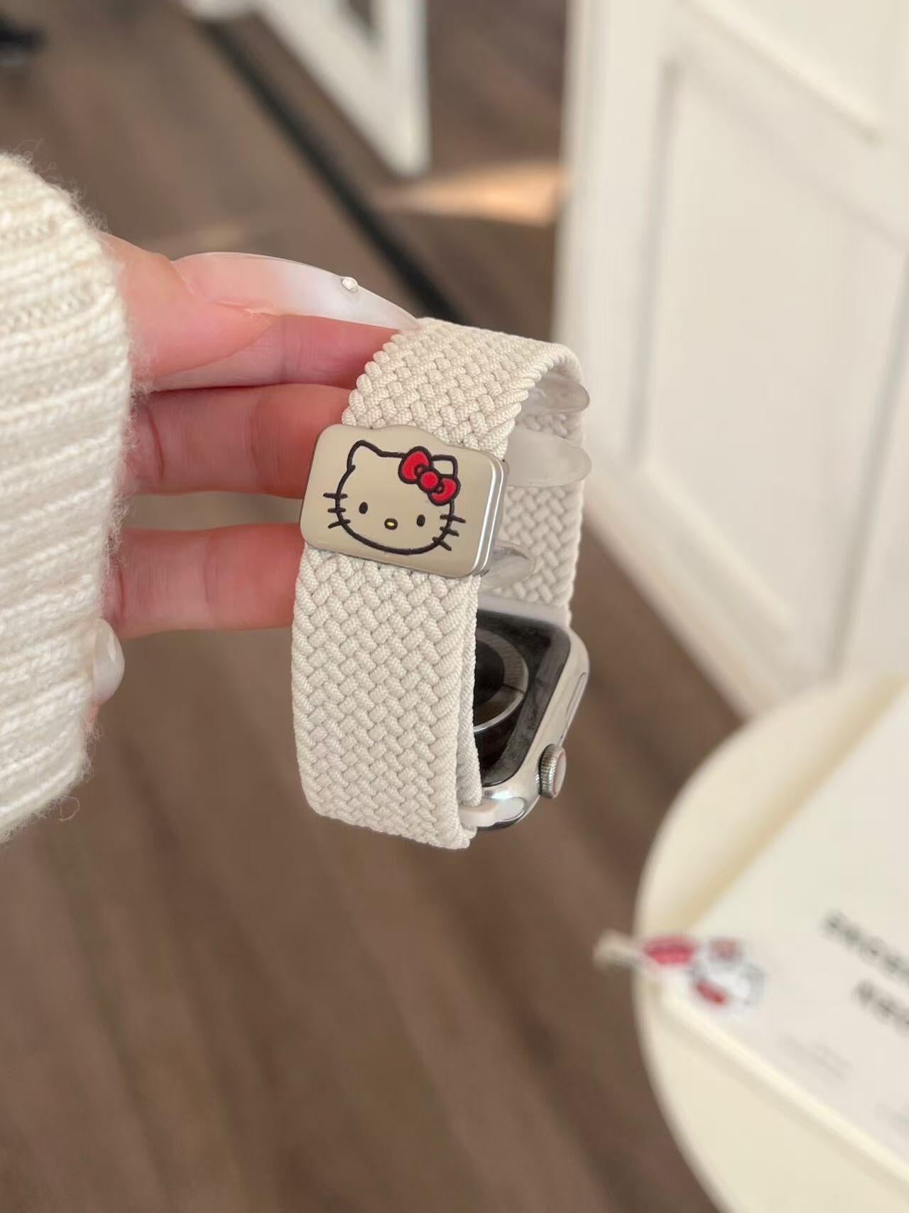 Hellokitty Red Nylon Magnetic Apple Watch Band Strap Bands Bracelet Wristband for iWatch Series