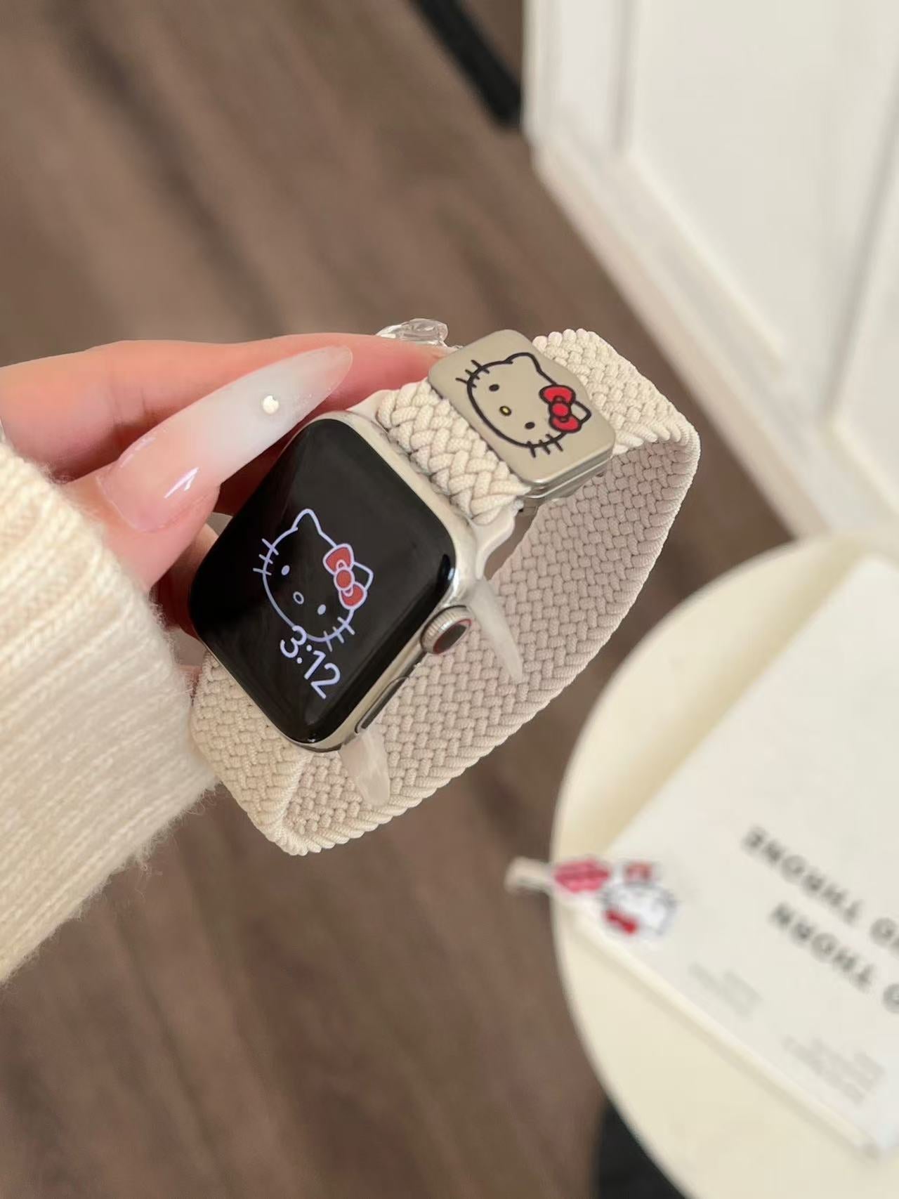 Hellokitty Red Nylon Magnetic Apple Watch Band Strap Bands Bracelet Wristband for iWatch Series