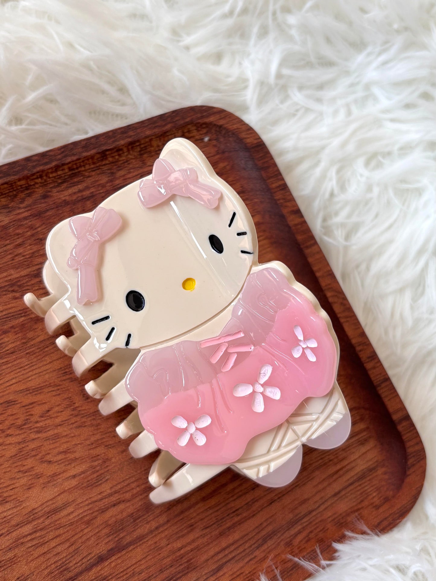 Hellokitty Pink Ballet Shape Hair Clip Large Claw Clip Hair Accessories