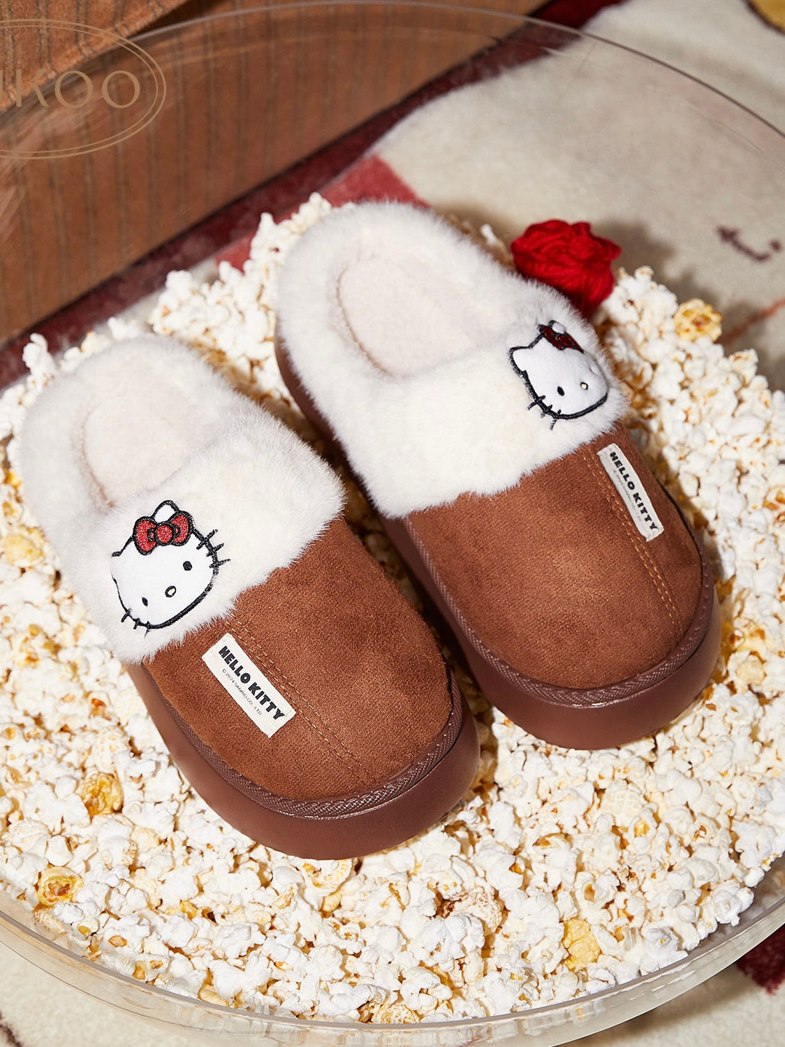 Hellokitty Fuzzy Memory Foam Slippers Fluffy Winter House Shoes Indoor and Outdoor