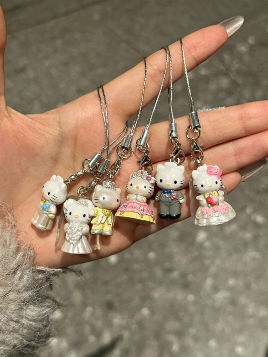 HelloKitty & Danie Couples' Wedding Keychain Charms