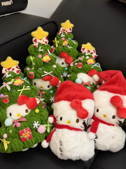 HelloKitty Christmas Tree Snowman Ornament Plushie