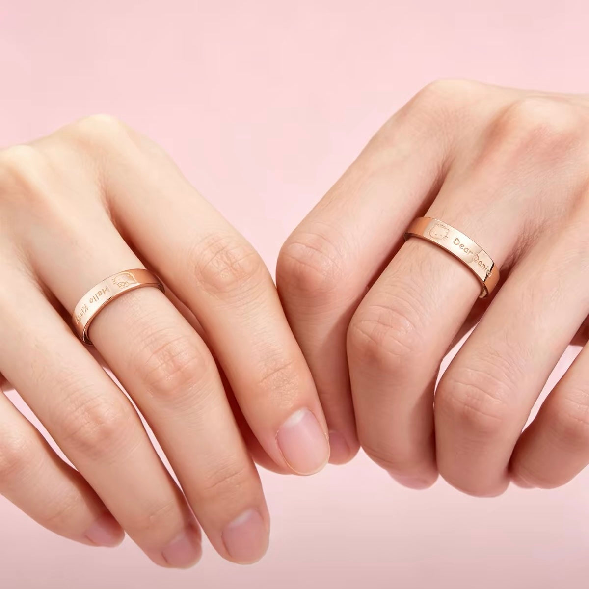 Hello Kitty & Daniel Couple's Open Rings