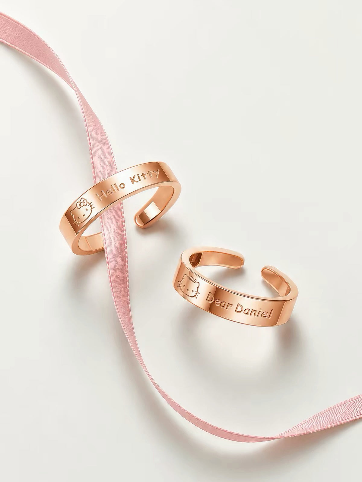 Hello Kitty & Daniel Couple's Open Rings