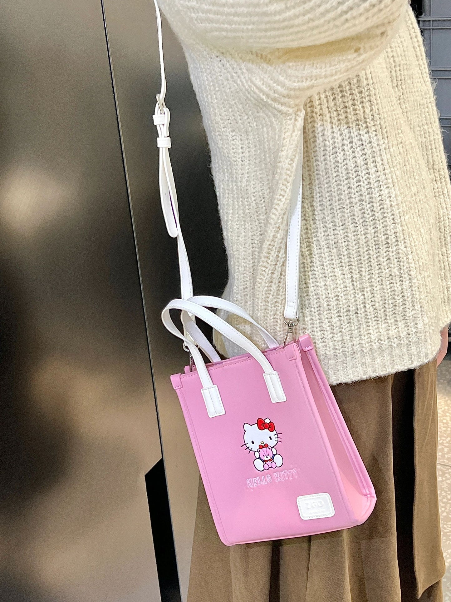 Sanrio PU Leather Top Handle Satchel Handbags for Women Cute Tote Purse Hobo Crossbody Shoulder bags（gift box packaging）