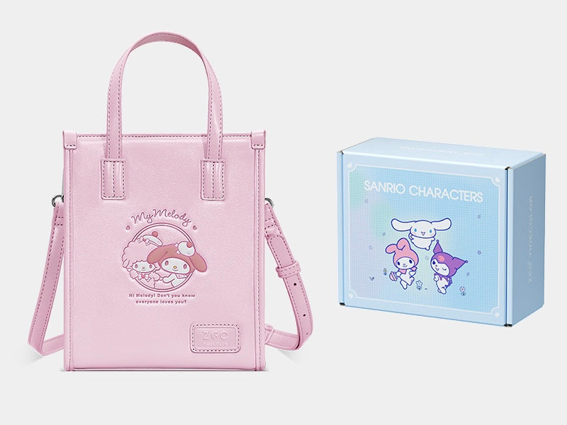 Sanrio PU Leather Top Handle Satchel Handbags for Women Cute Tote Purse Hobo Crossbody Shoulder bags（gift box packaging）