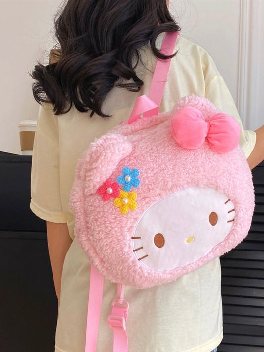Sanrio Cute Cartoon Plush Backpack Anime Kawaii Bag