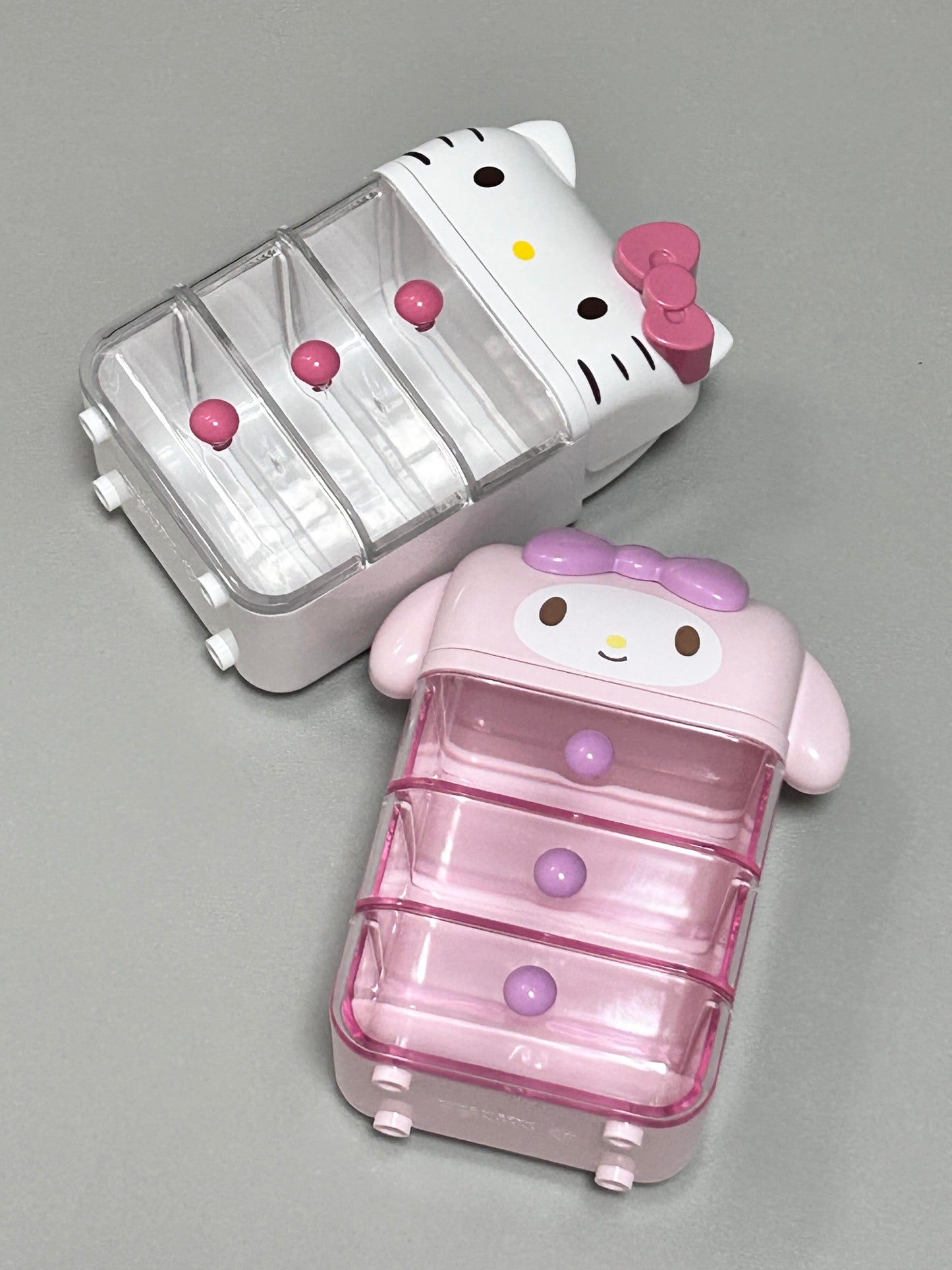 Sanrio Character 3-Drawer Mini Drawer Locker Compact Storage Organization Drawers