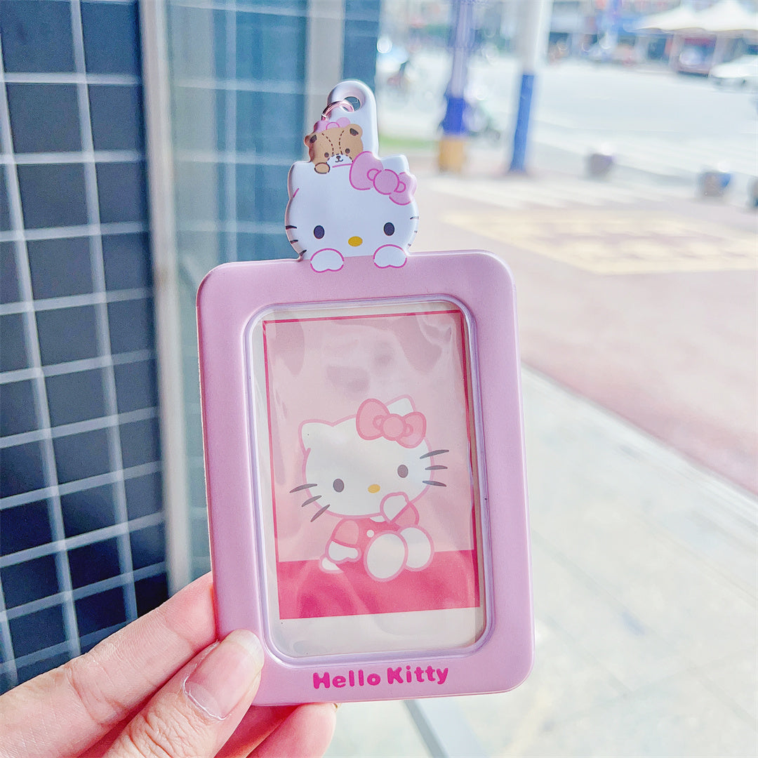 Sanrio ID Badge Holder Cute Credit Card Case with Keychain for