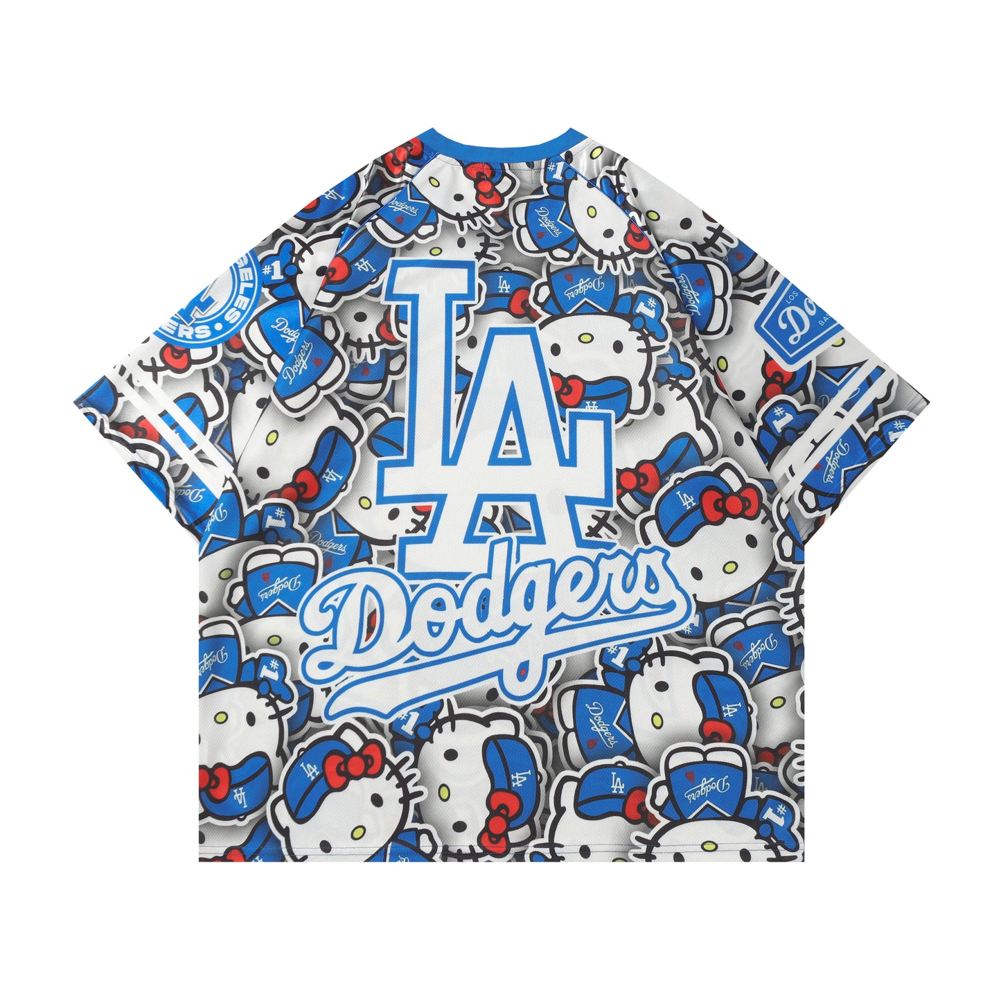 Hellokitty Cute Baseball Jersey Shirts Sports Uniform Summer Loose Short Sleeve Tops T-Shirts