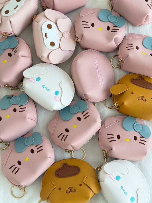 Sanrio Cute Mini Bag Keychain Cosmetic Bag Organizer Zipper Pouch