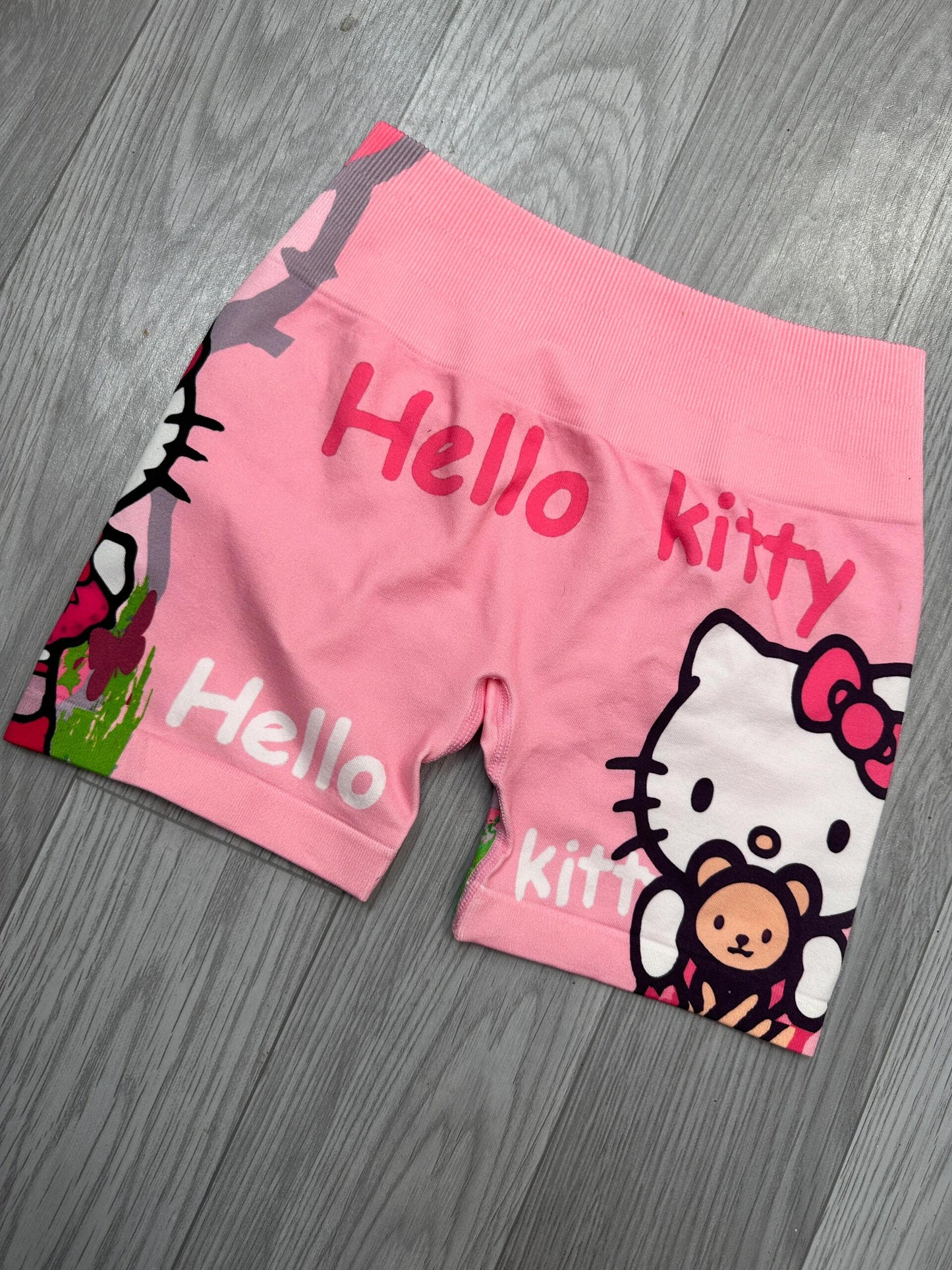 Hellokitty Cute Workout Shorts for Women Seamless Scrunch Short Gym Yoga Running Sport Active Exercise Fitness Shorts