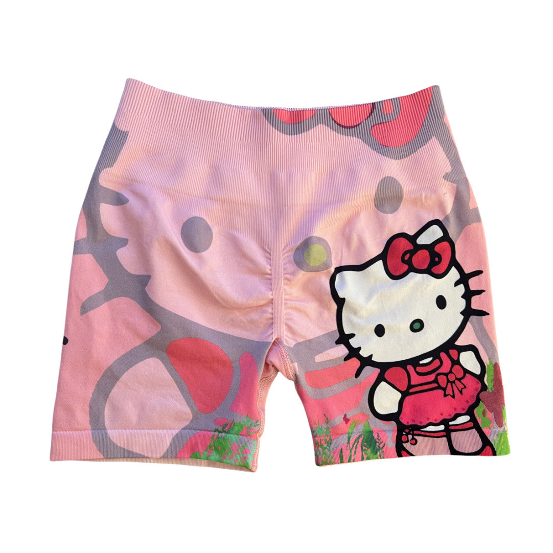 Hellokitty Cute Workout Shorts for Women Seamless Scrunch Short Gym Yoga Running Sport Active Exercise Fitness Shorts