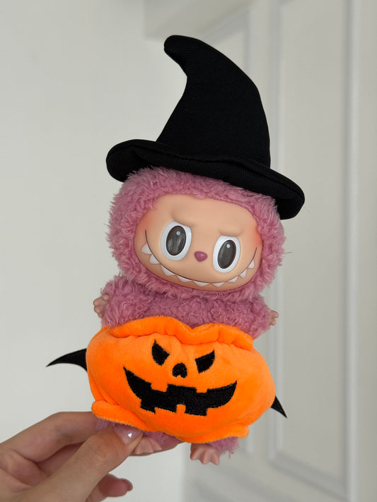 Labubu Halloween Costume Pumpkin Outfit Clothes Set(NO DOLL) Accessories Suit Cute Clothes for Labubu Dress up Unique Style