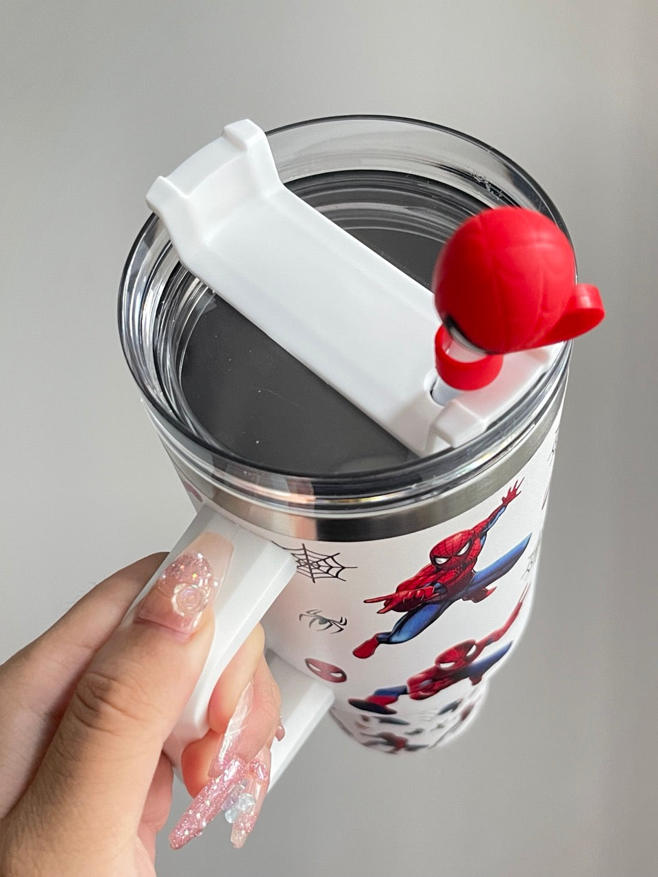 SipSweetie｜Spiderman In-Car Insulated Cup 1200 ml Tumbler with Handle Stainless Steel Insulated Cup with Lid #0013