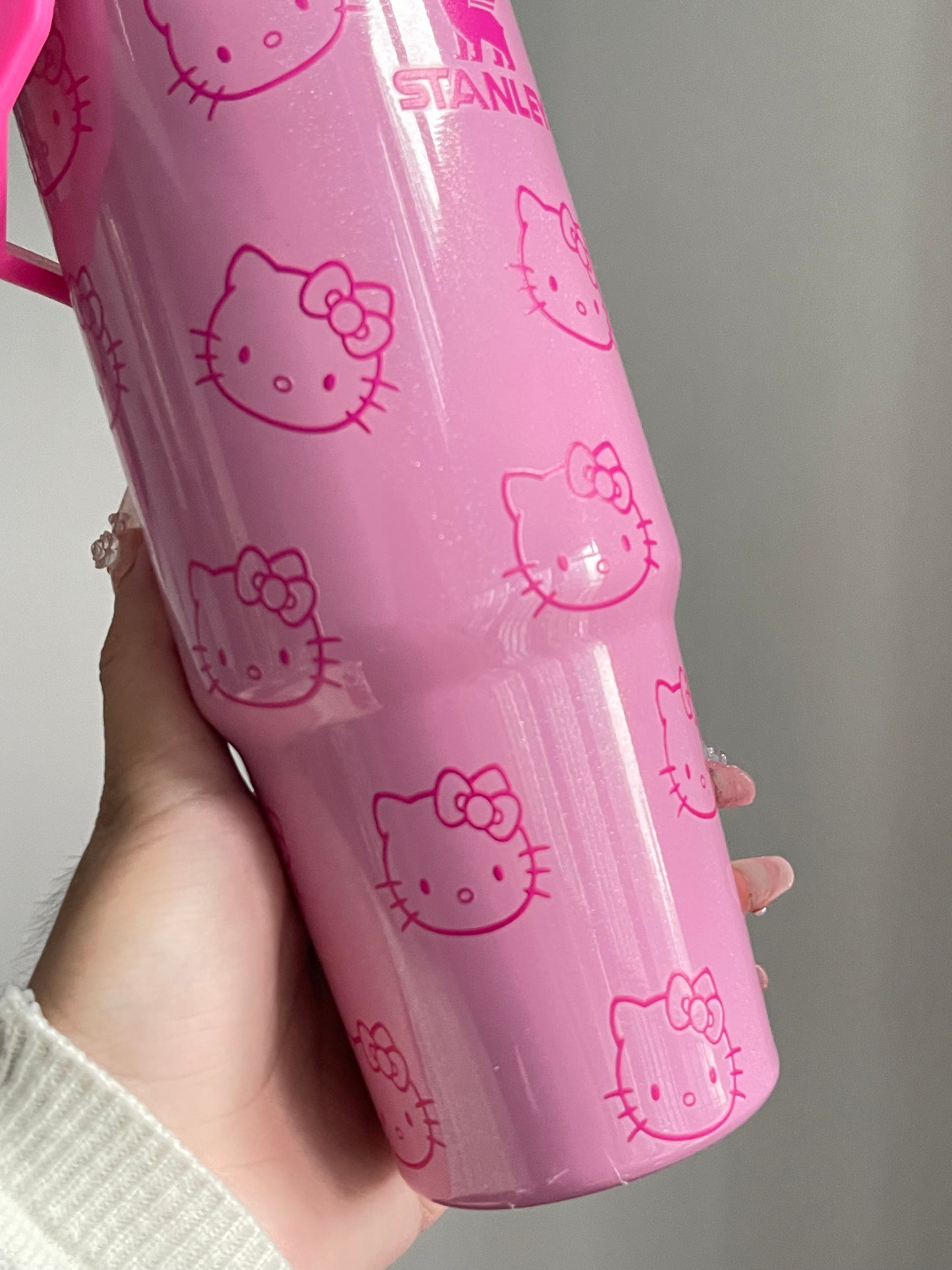 SipSweetie｜Hellokitty Pink Stainless Steel Tumbler with Straw - Vacuum Insulated Water Bottle for Home Office or Car Reusable Cup Leak Resistant Flip #0011