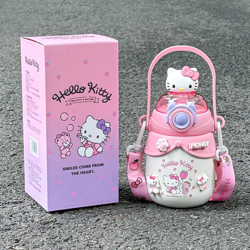 Sanrio Hello Kitty Portable Large-capacity Thermos Water Bottle(20.2oz/600ml)