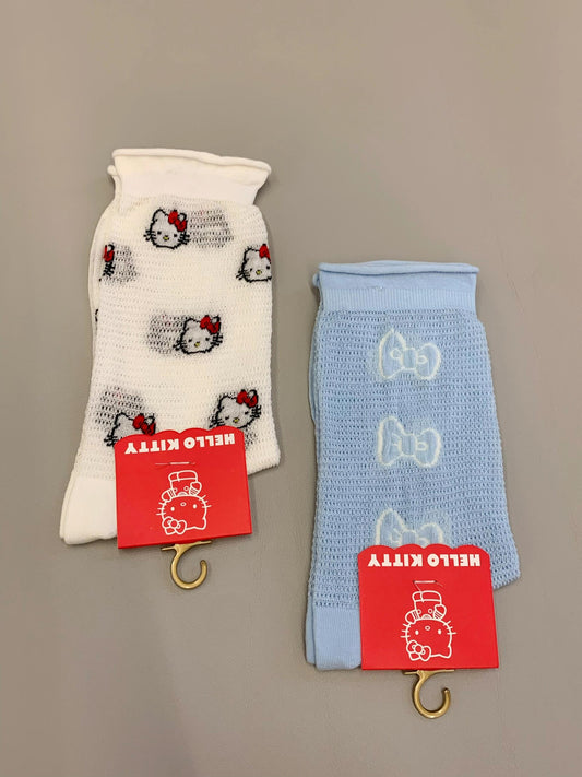 Hellokitty Womens Crew Socks Casual Cute Socks Thin Ankle Socks 2 Pack