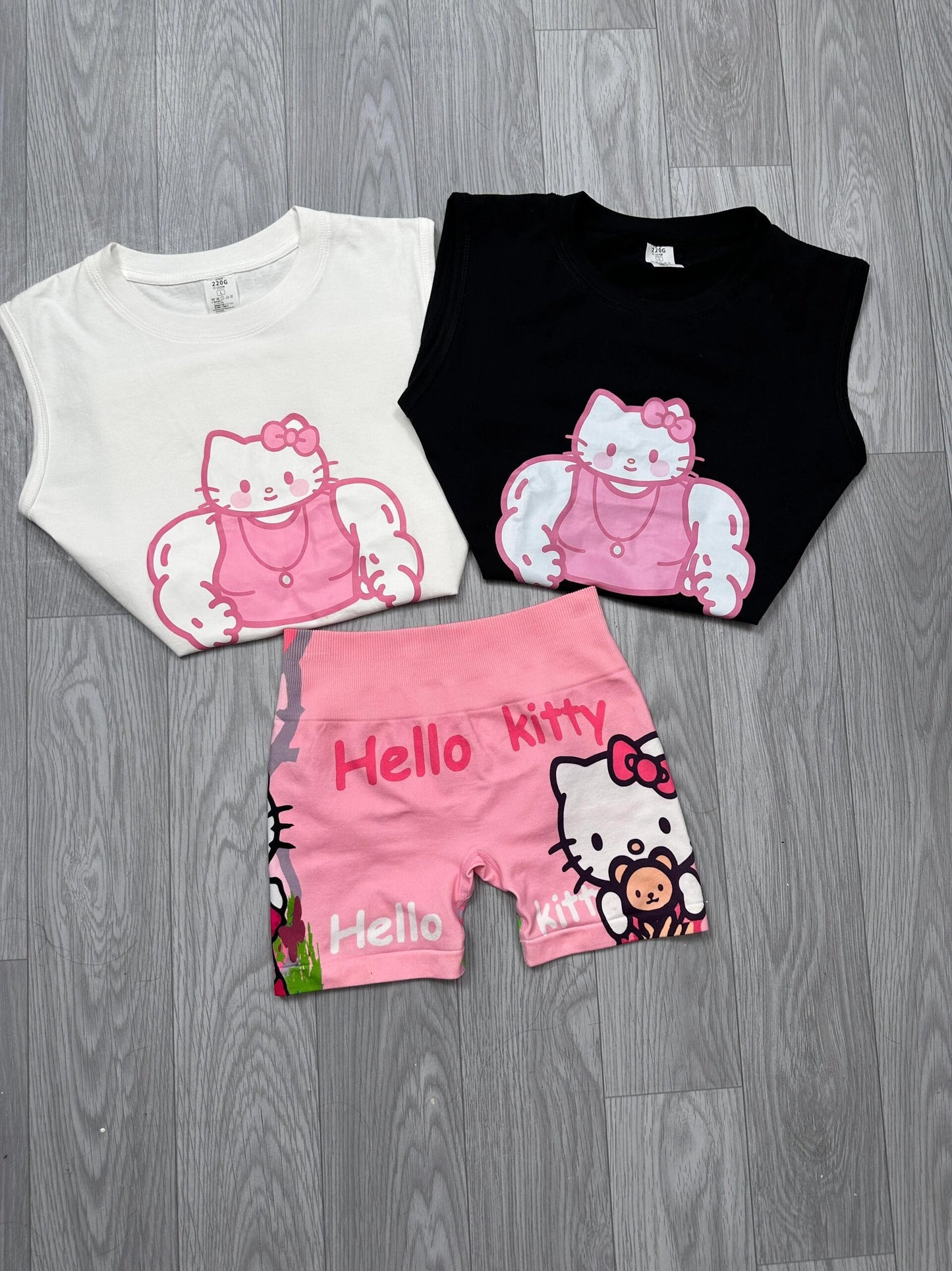 Hellokitty Sleeveless Tank Tops Casual Loose Fit T ShirtsSummer Shirts Tee