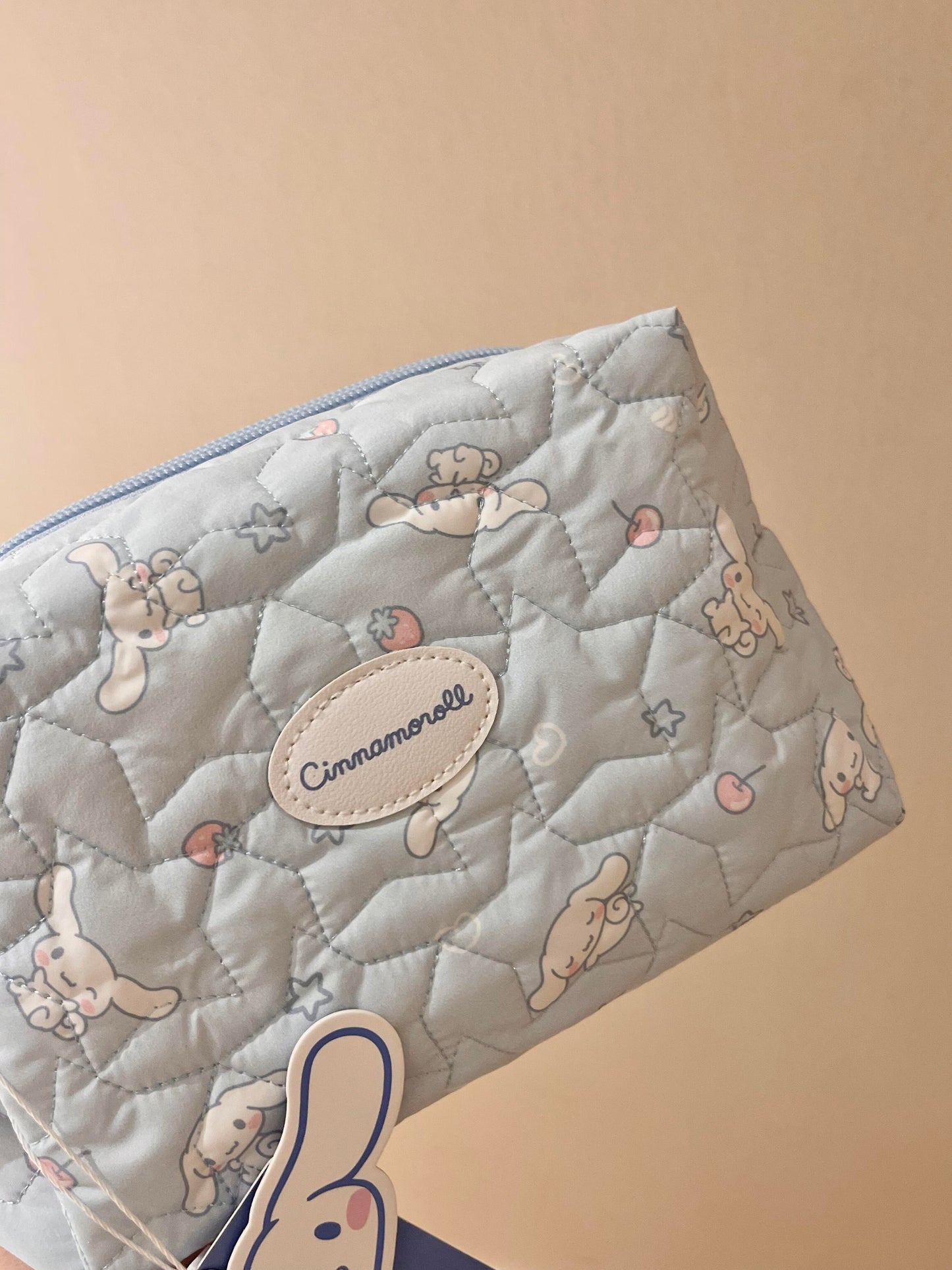 Sanrio Makeup Portable Quilted Cosmetic Bag Large Cotton  Makeup Bag Travel Toiletry Bag