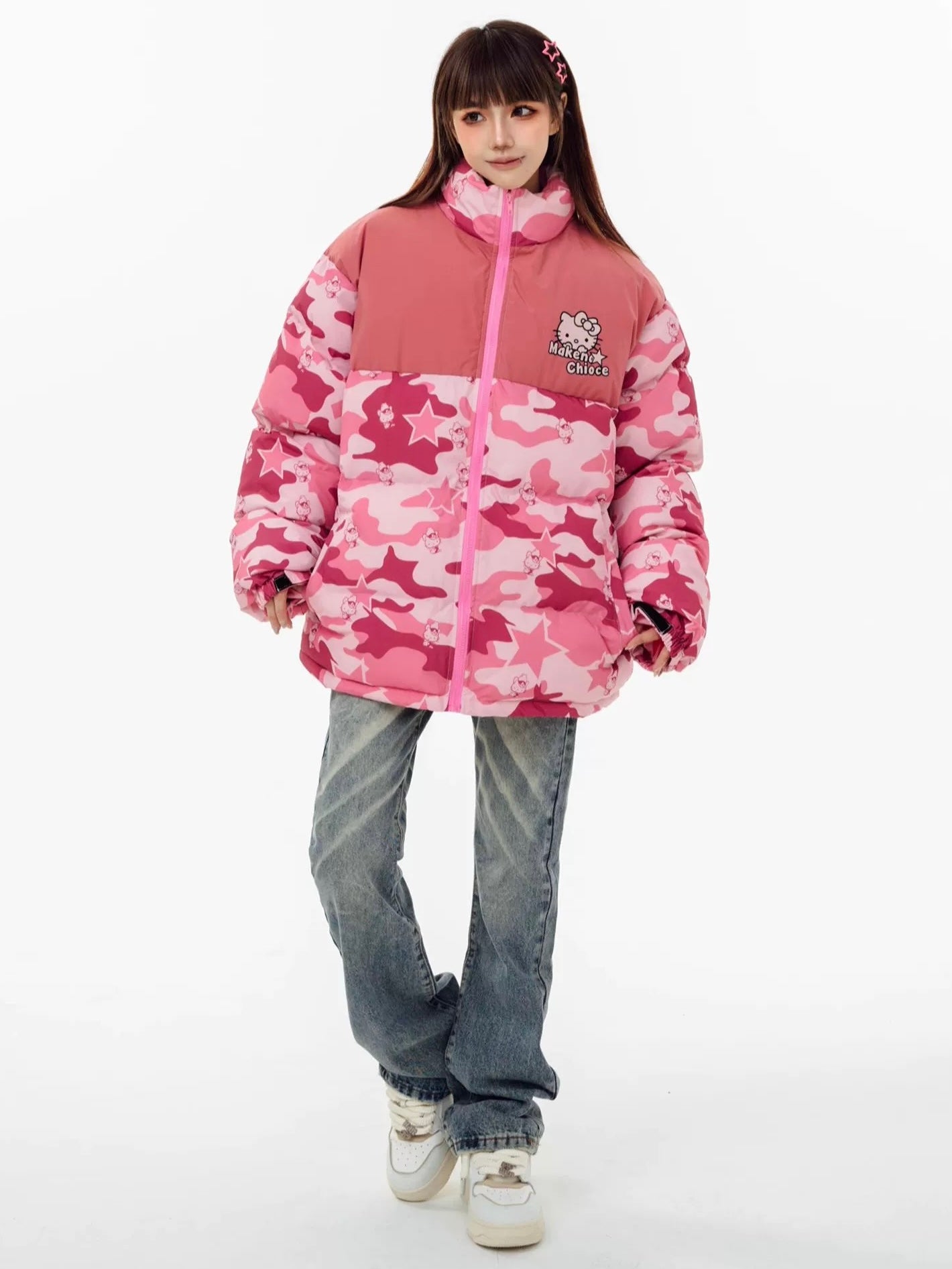 Pink camo best sale puffer jacket