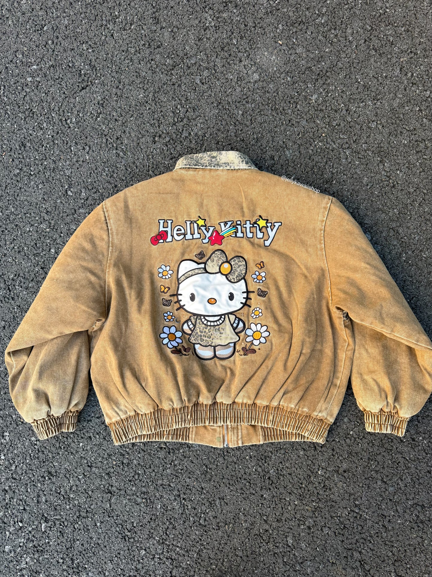 【Cyber Monday Deals🔥】Hellokitty Brown Leopard Print Varsity Jacket Baseball Bomber Jacket Vintage Unisex Streetwear Coats