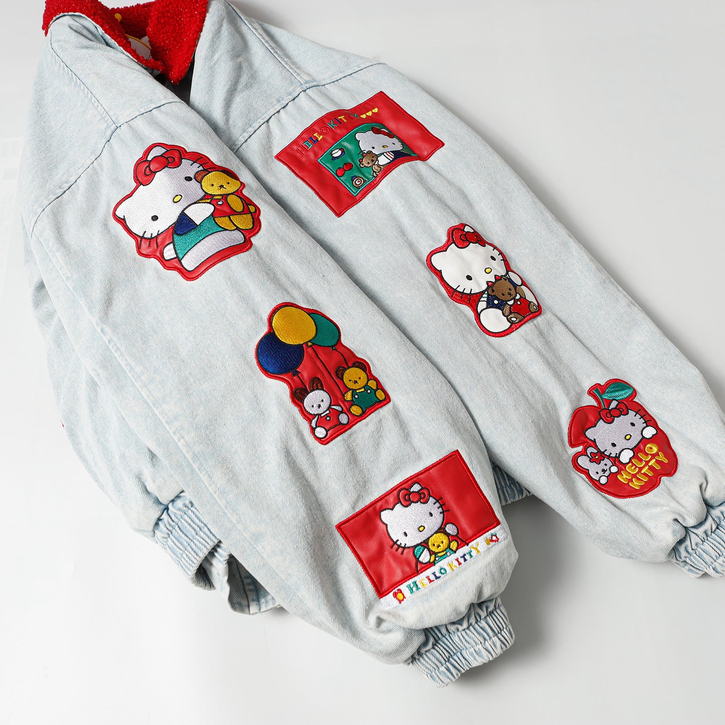 Hellokitty Embroidered Denim Jackets Fall Fashion Motorcycle Coats Winter Outfits Clothes