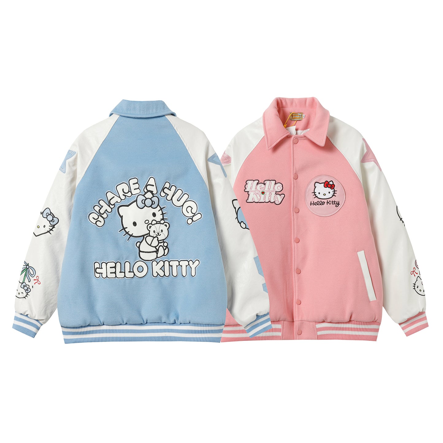 Hellokitty PU Jackets Faux Suede Fall Fashion Motorcycle Coats Winter Outfits Clothes