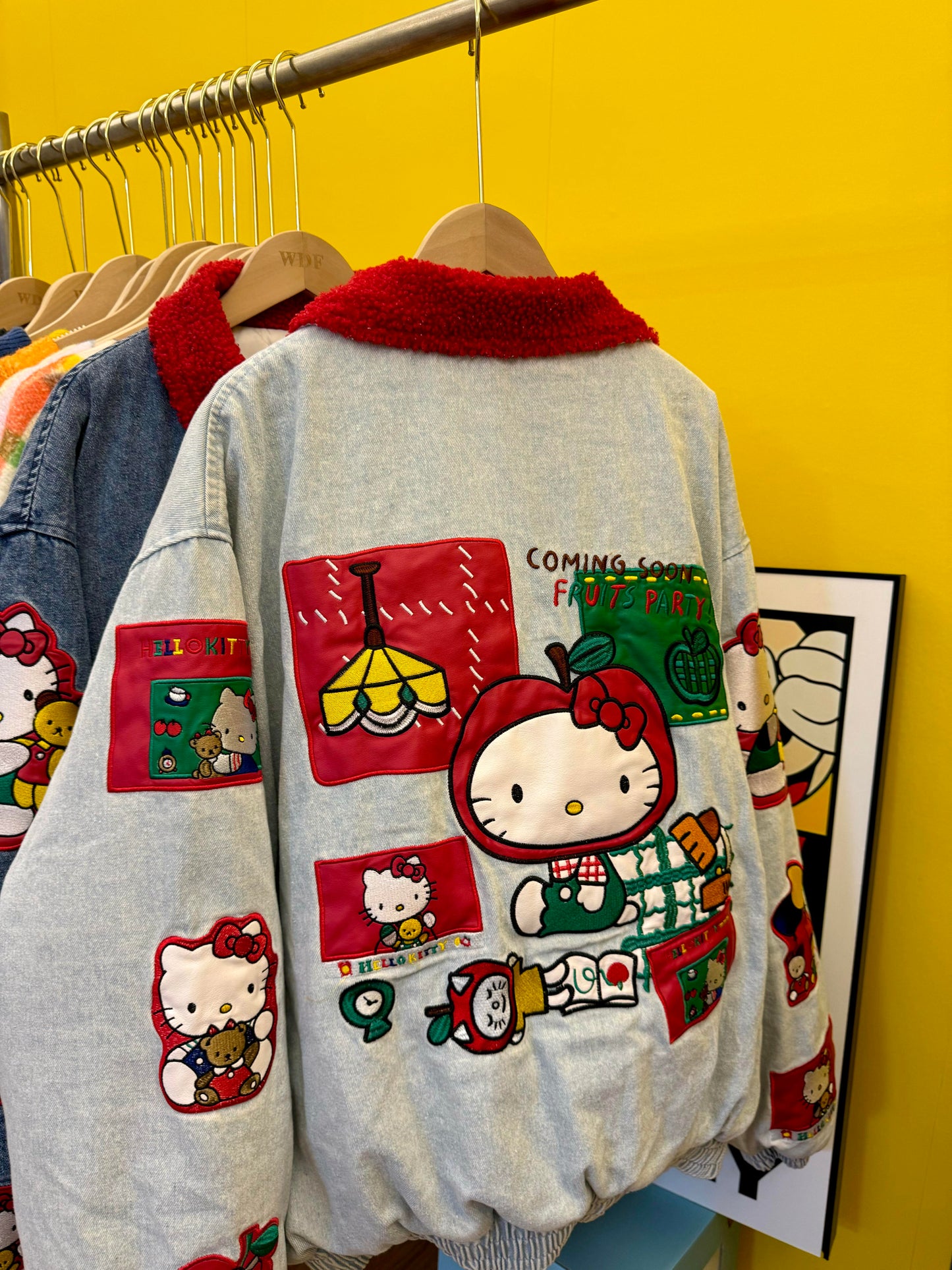 Hellokitty Embroidered Denim Jackets Fall Fashion Motorcycle Coats Winter Outfits Clothes