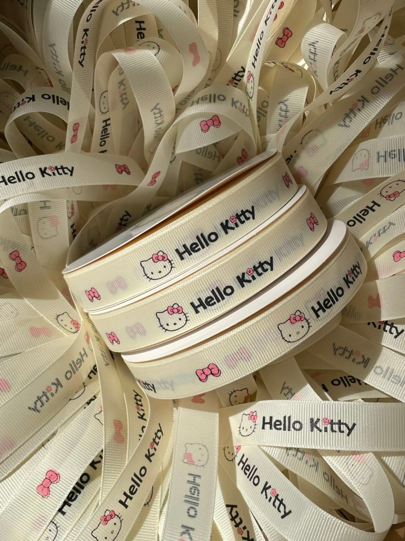 Hellokitty Satin Ribbon for Gift Wrapping Happy Birthday Party Decorations