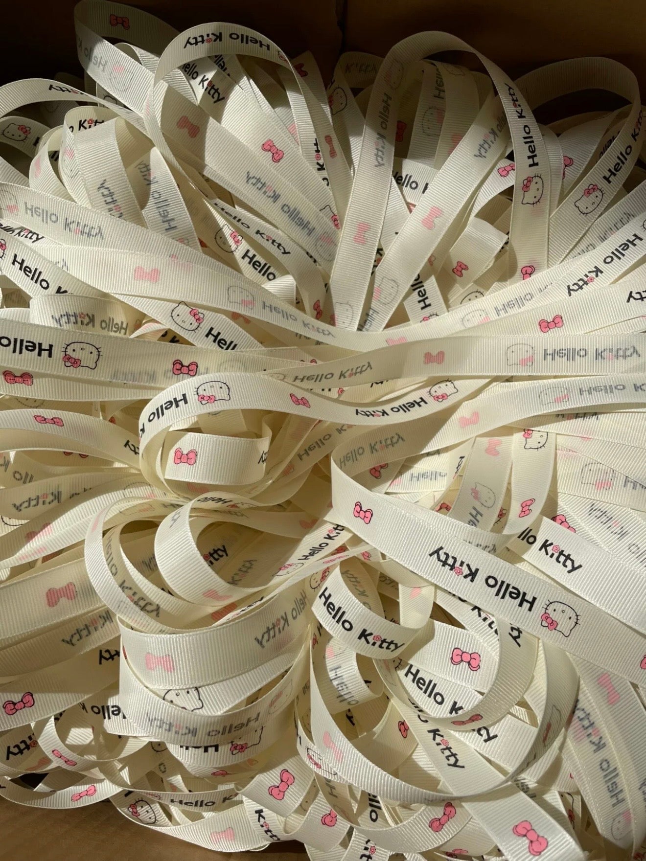 Hellokitty Satin Ribbon for Gift Wrapping Happy Birthday Party Decorations