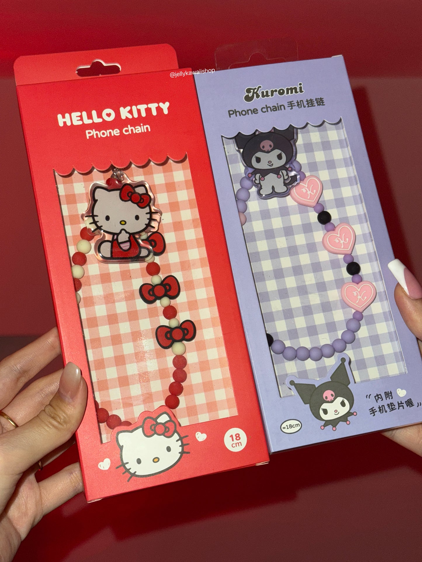 Sanrio Phone Charm Cell Phone Lanyard with Tether Tab Phone Chain Strap Hands-Free Wrist Strap